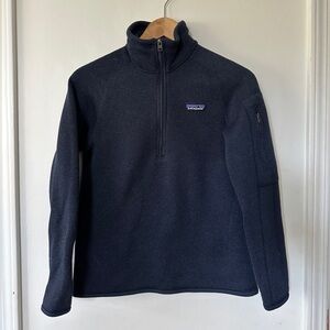 Patagonia Women’s Navy “Better Sweater” Quarter Zip Pullover Sweater
